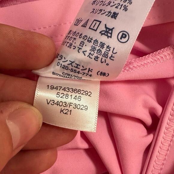 NWOT Land’s End Tie Front Underwire Tankini Top Size 22W Wild Blossom Pink - Picture 8 of 8